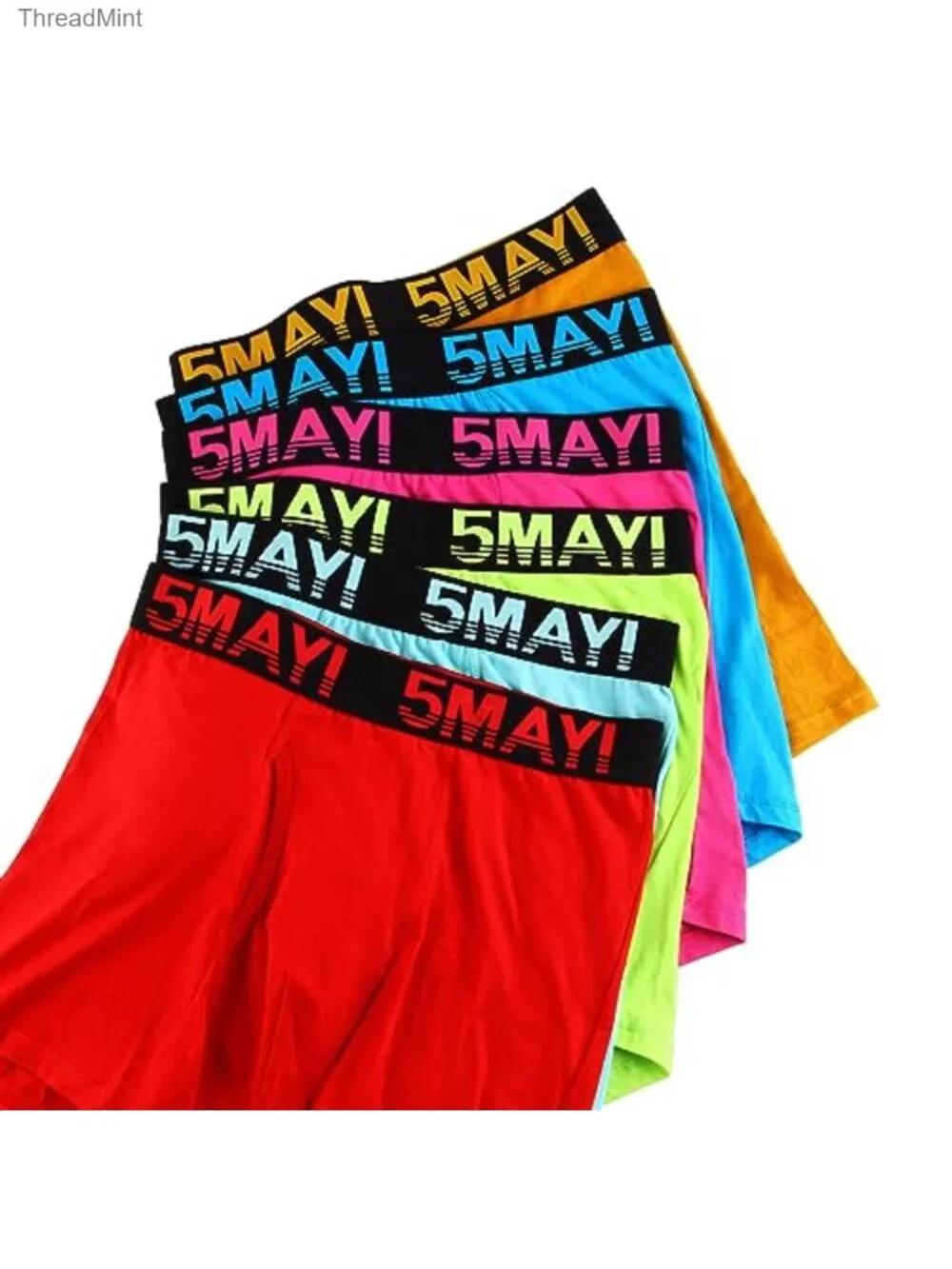 Men's Cotton Boxer Briefs Stretch Underwear Open Fly 6 Pack S-2XL